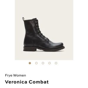 Frye Women's Veronica Combat Black Boots